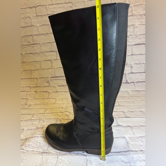 Women’s Black Wide Calf Riding Boots Size 11 - Picture 8 of 10